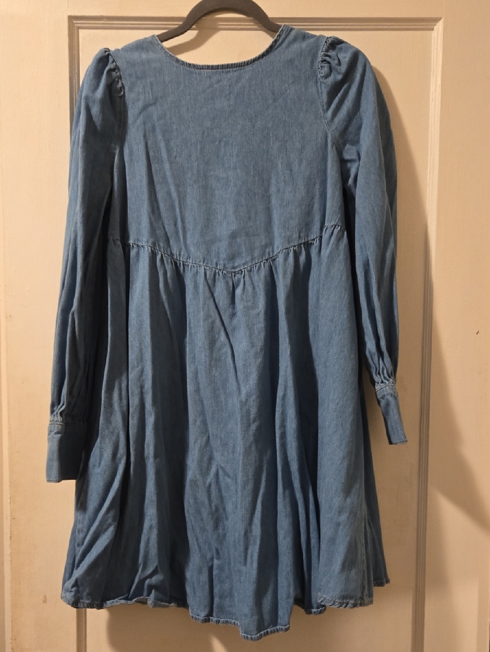 Denim Babydoll Maternity Dress